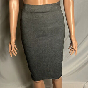 Ladakh Womens Gray Midi Skirt Sz 4 Asymmetrical Pointed Hem Mode